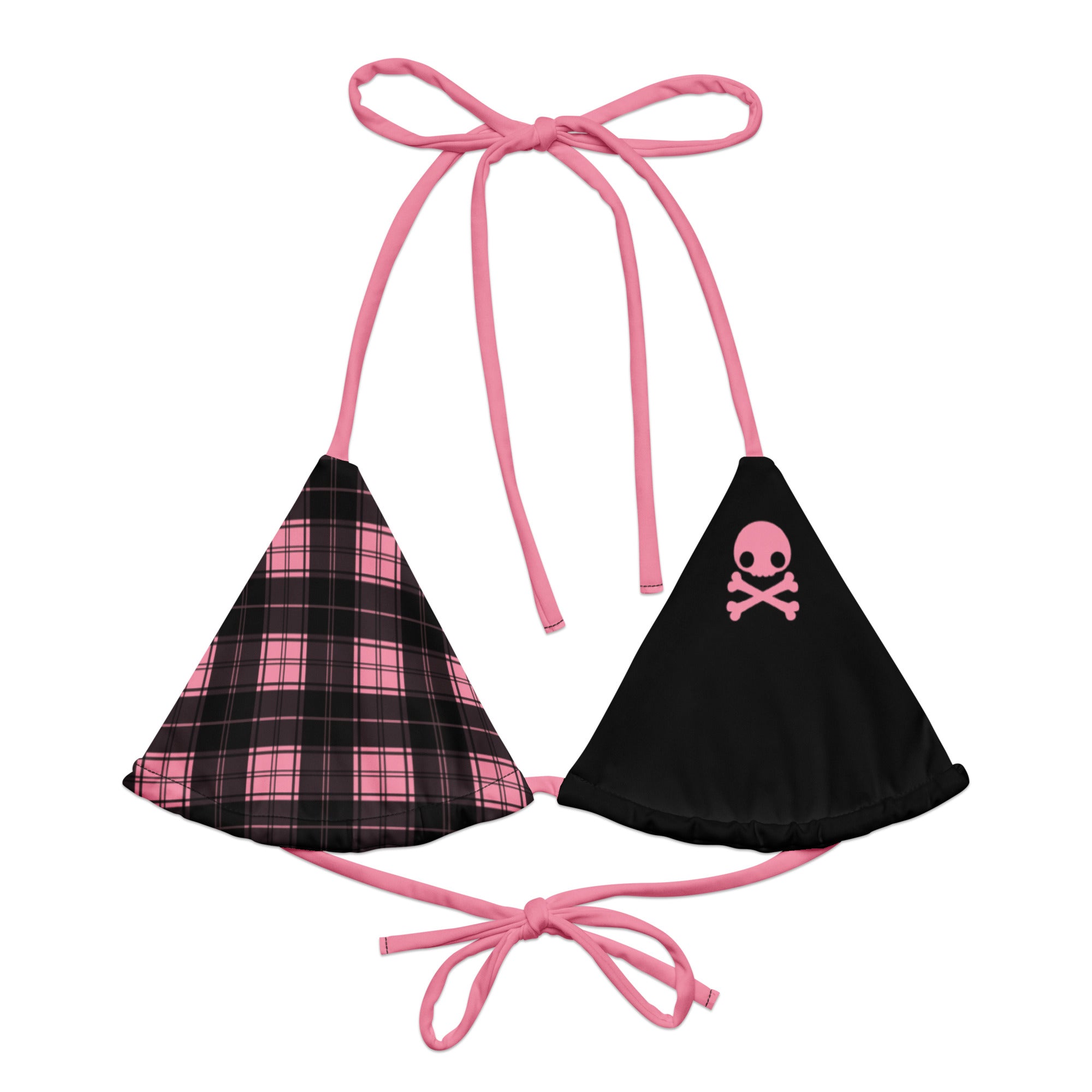 Pink Skull Plaid
