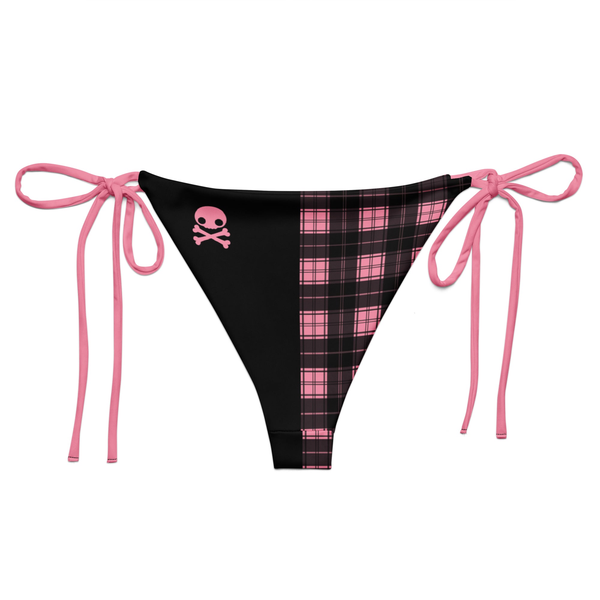 Pink Skull Plaid