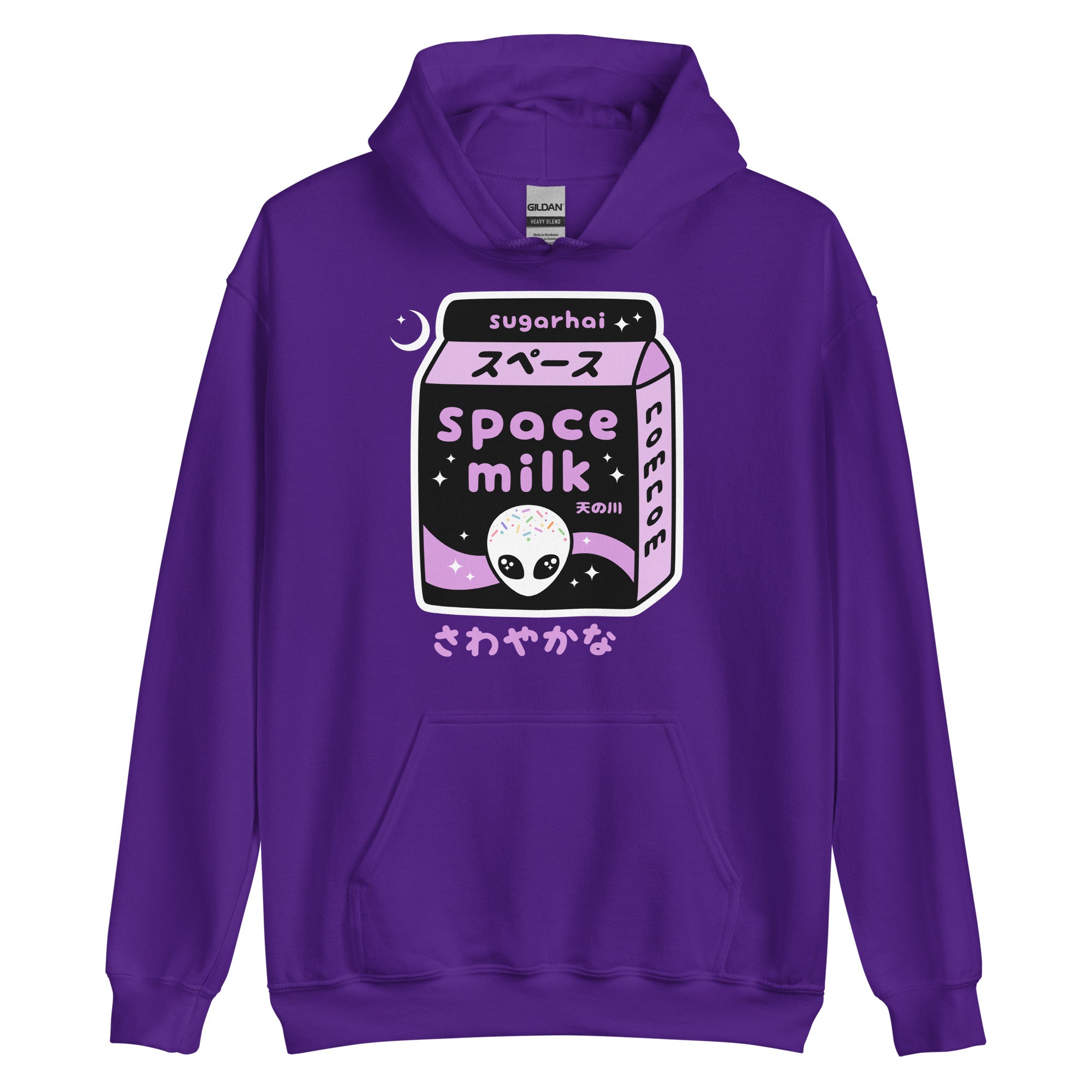 Cute Purple Alien Space Milk Hoodies sugarhai