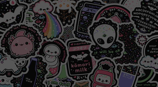 a collection of stickers