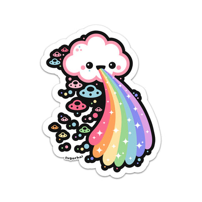 Pastel Goth Puking Cloud Stickers | sugarhai