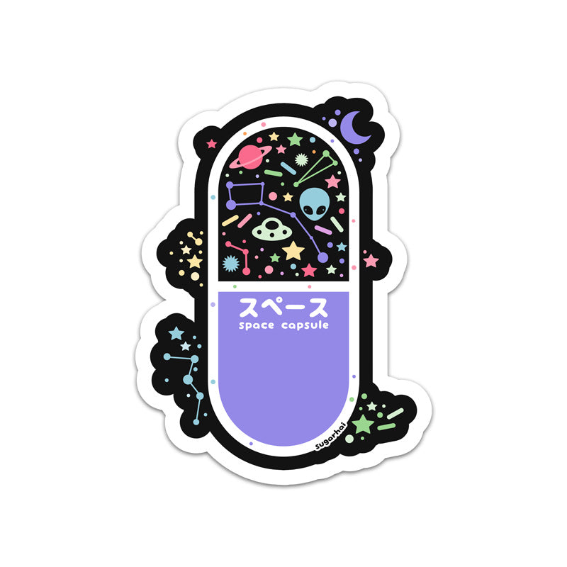 Capsule Sticker Space Capsule Stickers | sugarhai